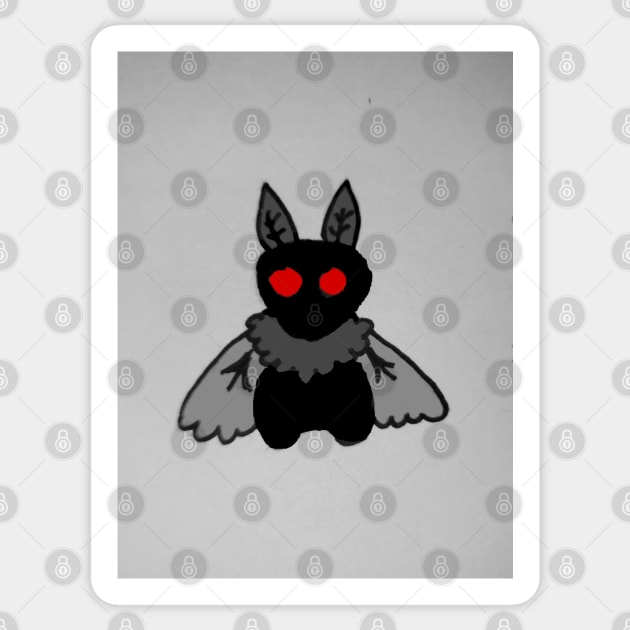 Cutie Mothman Sticker by ValinaMoonCreations